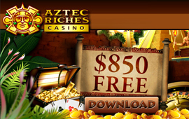 Aztec Riches Casino has a massive welcome bonus