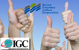 IGC praises the BC Lottery Corp for offering online service