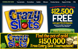 Crazy Slots has launched a St. Paddy's Freeroll slot tournament