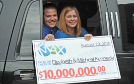 A Edmonton couple has hit the jackpot on the Lotto Max lottery