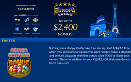 Easter Promotion running at Europa Casino