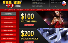 Bonuses galore at Grande Vegas Casino