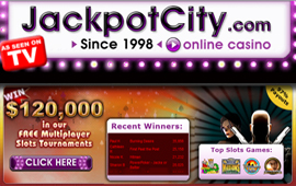 Jackpot City Casino is running a slots and blackjack tournament