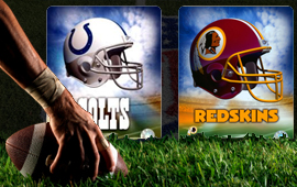 Colts at Redskins on Sunday the 17th October