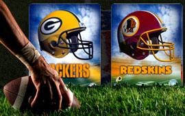 Packers at Redskins on Sunday the 10th October