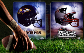 Ravens at Patriots on Sunday the 17th October