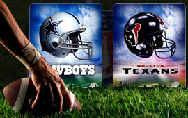 Cowboys at Texans on Sunday the 26th September