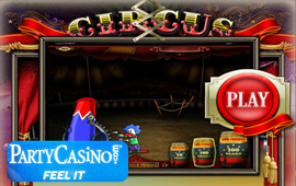 Role playing slot game The Circus has been released at Party Casino