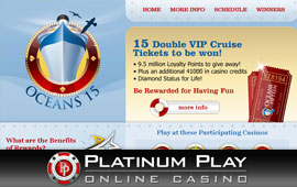 Platinum Play Casino is giving away double VIP cruise tickets