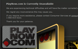 PlayNow Casino has crashed after a few hours