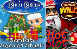 Christmas Slots Promotions running at Rich Reels Casino