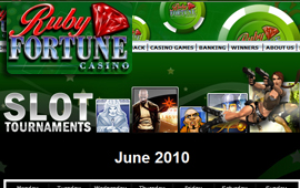 Ruby Fortune Casino is running a slots promotion