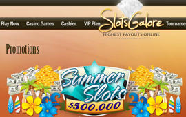 Slots Galore Casino is running a Summer Slots tournament