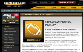 Perfect Parlay Promotion running at Sportsbook.com